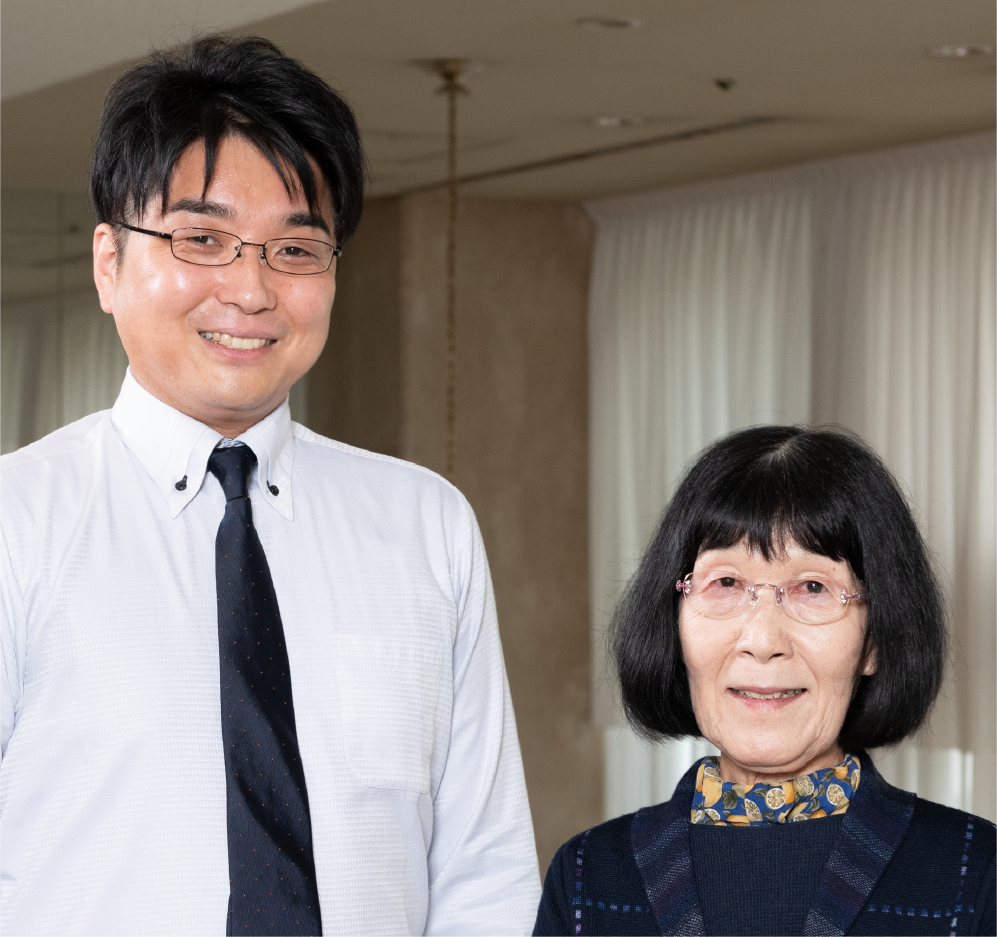 写真：主治医　竹下 幸男 先生と患者 中川 郁子さん